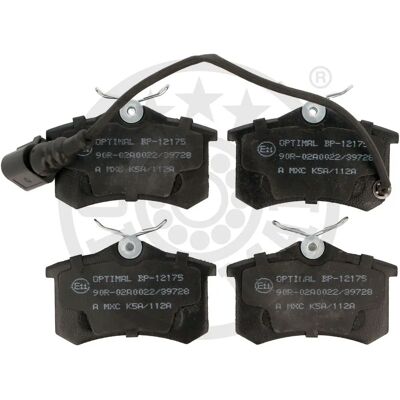 OPTIMAL BP-12175 Bremsbelagsatz hinten - Bremsscheiben, Verschleißanzeige OPTIMAL BP-12175 Bremsbelagsatz hinten - Bremsscheiben, Verschleißanzeige