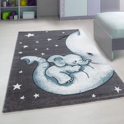 Ayyildiz Kinderteppich Kids Elephant Blau - Rechteckiger Läufer Ayyildiz Kinderteppich Kids Elephant Blau - Rechteckiger Läufer