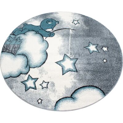 Ayyildiz Kinderteppich Kids 580 Blau - Runder Teppich 120cm Ayyildiz Kinderteppich Kids 580 Blau - Runder Teppich 120cm