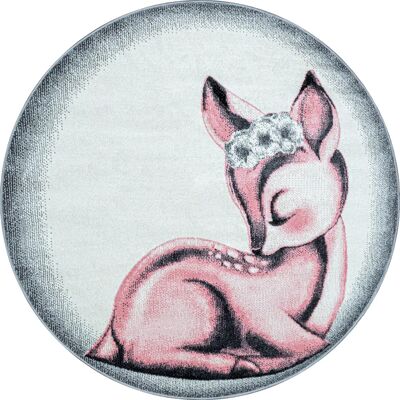 Ayyildiz Bambi Pink runder Teppich - Kinderzimmer Dekor Ayyildiz Bambi Pink runder Teppich - Kinderzimmer Dekor
