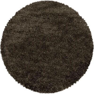 Ayyildiz Hali Fluffy Brauner runder Polypropylen-Teppich - Teppich Ayyildiz Hali Fluffy Brauner runder Polypropylen-Teppich - Teppich