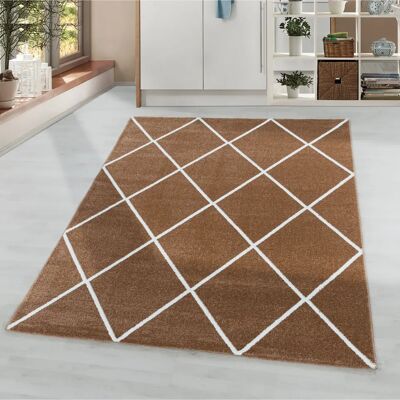 Ayyildiz Kupfer Flachgewebte Teppich - Geometrischer Polypropylen-Teppich - 120x170cm Ayyildiz Kupfer Flachgewebte Teppich - Geometrischer Polypropylen-Teppich - 120x170cm