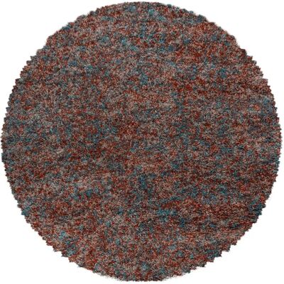Enjoy - Rund Shaggy tæppe Plettet Terra 120x120 - Teppich Enjoy - Rund Shaggy tæppe Plettet Terra 120x120 - Teppich