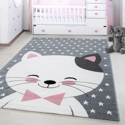 AYYILDIZ TEPPICHE Kids 550 Rosa Kinderteppich - Tiermotiv AYYILDIZ TEPPICHE Kids 550 Rosa Kinderteppich - Tiermotiv