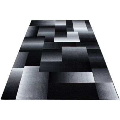 MIAMI - Kortluvet tæppe - Schwarz - Abstract Checkered - rug MIAMI - Kortluvet tæppe - Schwarz - Abstract Checkered - rug