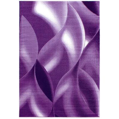 Plus - Kortluvet tæppe Abstrakt Bølge - Lila - 140x200 - Rug Plus - Kortluvet tæppe Abstrakt Bølge - Lila - 140x200 - Rug
