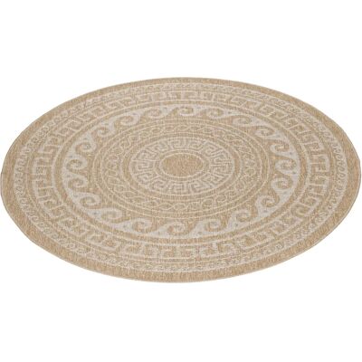 AYYILDIZ TEPPICHE Comilla 0887 - Outdoor Teppich - Beige - Ø 200cm AYYILDIZ TEPPICHE Comilla 0887 - Outdoor Teppich - Beige - Ø 200cm