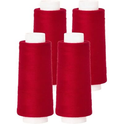buttinette - Overlockgarn 4er-Pack - Rot - Overlock thread buttinette - Overlockgarn 4er-Pack - Rot - Overlock thread