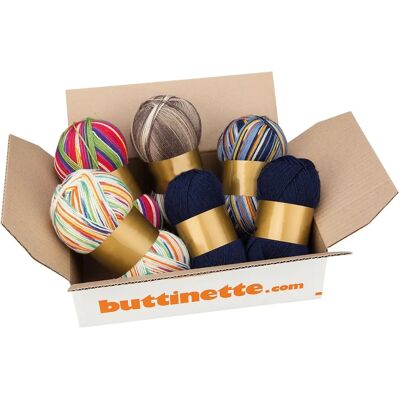 buttinette Mehrfarbig Sockenwollpaket - Strickzubehör buttinette Mehrfarbig Sockenwollpaket - Strickzubehör