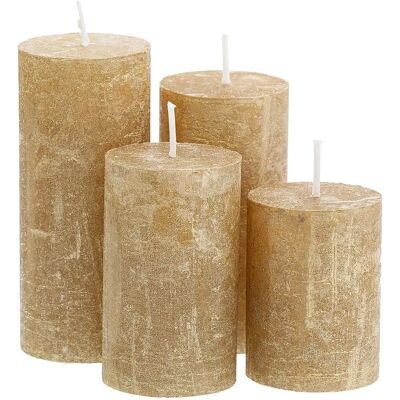 Buttinette - Rustikale Kerzen - gold - 6 cm Ø - Candle set Buttinette - Rustikale Kerzen - gold - 6 cm Ø - Candle set
