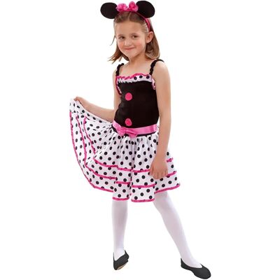 buttinette Mäuschen-Kostüm für Kinder, pink/schwarz/weiß - Gr. 116/122 buttinette Mäuschen-Kostüm für Kinder, pink/schwarz/weiß - Gr. 116/122