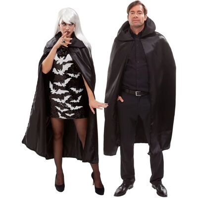 buttinette Satin-Umhang, schwarz - Universalgröße - unisex buttinette Satin-Umhang, schwarz - Universalgröße - unisex