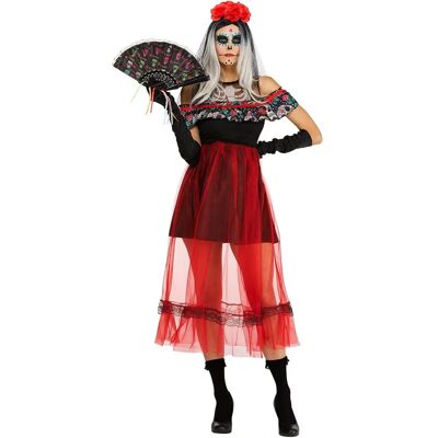 buttinette Skelett-Tag-der-Toten-Kostüm für Damen buttinette Skelett-Tag-der-Toten-Kostüm für Damen