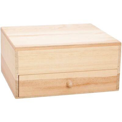 buttinette Holz-Schmuckschatulle mit Schublade - Schmuckschatulle buttinette Holz-Schmuckschatulle mit Schublade - Schmuckschatulle