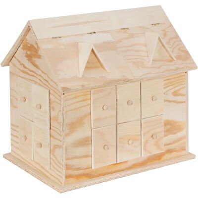 buttinette Holzhaus Adventskalender - Natur - 24 Geschenke buttinette Holzhaus Adventskalender - Natur - 24 Geschenke