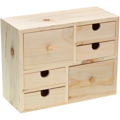 buttinette - Schränkchen-Holz - natur - Aufbewahrungsschrank buttinette - Schränkchen-Holz - natur - Aufbewahrungsschrank