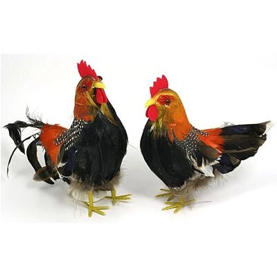 buttinette - Federhahn und -huhn - 17 cm - 18 cm - Decor buttinette - Federhahn und -huhn - 17 cm - 18 cm - Decor