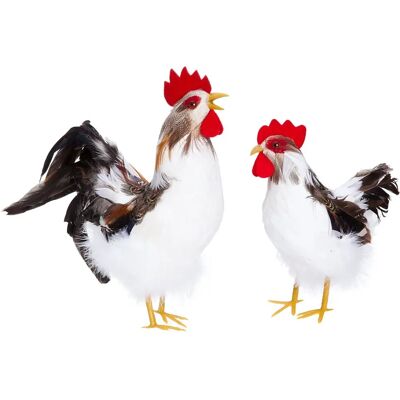 Buttinette - Federhahn Huhn - 18 cm - 2 Stk Buttinette - Federhahn Huhn - 18 cm - 2 Stk