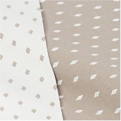 buttinette - Damast Miniraute - Taupe - Damaststoff buttinette - Damast Miniraute - Taupe - Damaststoff