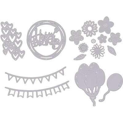 buttinette - Stanzschablonen-Set - 0,8–11 cm - 16-piece - Stencil set buttinette - Stanzschablonen-Set - 0,8–11 cm - 16-piece - Stencil set