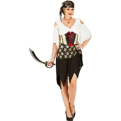 buttinette Piratin-Kleid - Schwarz-Gold - Gr. 36/38 - Unisex buttinette Piratin-Kleid - Schwarz-Gold - Gr. 36/38 - Unisex
