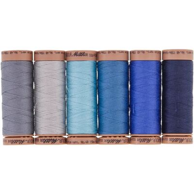 Mettler - Silk Finish Cotton - Blau/Grau - Quiltfaden Mettler - Silk Finish Cotton - Blau/Grau - Quiltfaden