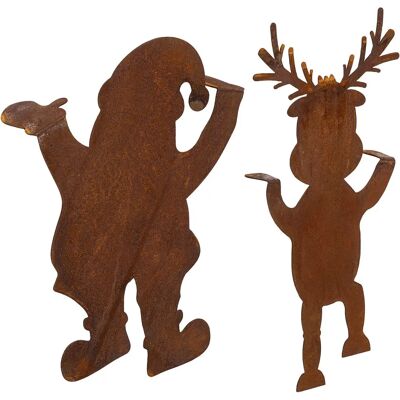 buttinette Weihnachtsmann & Rentier Metalldeko - 2 Stück buttinette Weihnachtsmann & Rentier Metalldeko - 2 Stück