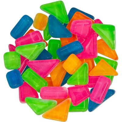 Buttinette Softglas-Mosaik - 10–20 mm - polygonal - nachtleuchtend - Mosaic glas Buttinette Softglas-Mosaik - 10–20 mm - polygonal - nachtleuchtend - Mosaic glas