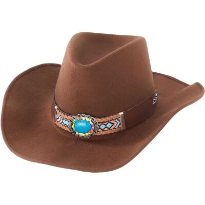 buttinette Cowboyhut Poca - Unisex, Braun, 57cm - Cowboyhut buttinette Cowboyhut Poca - Unisex, Braun, 57cm - Cowboyhut