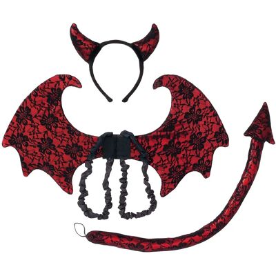 buttinette Teufel Zubehör-Set - Rot Halloween Kostüm Zubehör buttinette Teufel Zubehör-Set - Rot Halloween Kostüm Zubehör