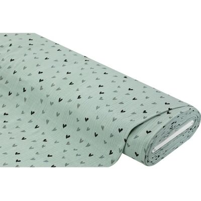 buttinette - Musselin/Doppel-Gaze Hearts - mint-color buttinette - Musselin/Doppel-Gaze Hearts - mint-color