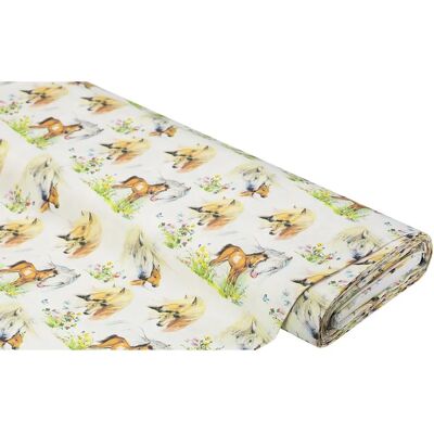 buttinette - Pferde natur-color 145 cm - 4x3.5 cm - Cotton fabric buttinette - Pferde natur-color 145 cm - 4x3.5 cm - Cotton fabric