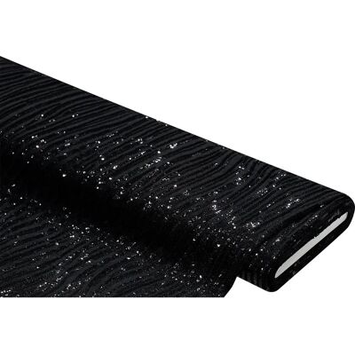 buttinette - Sequin Fabric Lines - Schwarz - 145 cm - Stoff buttinette - Sequin Fabric Lines - Schwarz - 145 cm - Stoff