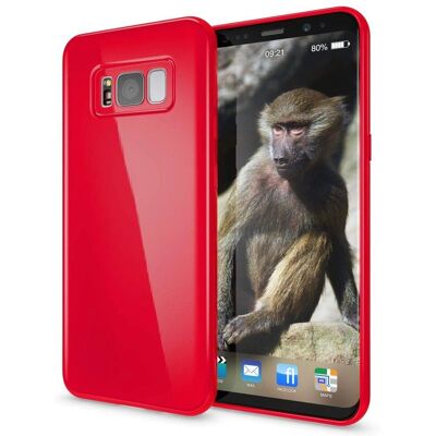 Nalia Galaxy S8+ Rote Ultra-Slim TPU Silikon Case - Handyhülle Nalia Galaxy S8+ Rote Ultra-Slim TPU Silikon Case - Handyhülle