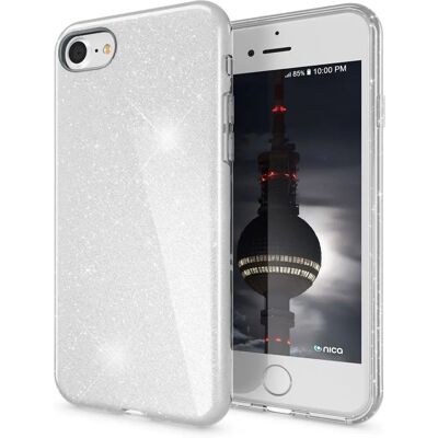 Nalia Glitzer Handyhülle - iPhone SE 2020/7/8 - Schutzcover mit Glitzer Nalia Glitzer Handyhülle - iPhone SE 2020/7/8 - Schutzcover mit Glitzer