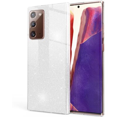 Nalia Galaxy Note 20 Silber Glitzer Hülle - Smartphone Case Nalia Galaxy Note 20 Silber Glitzer Hülle - Smartphone Case