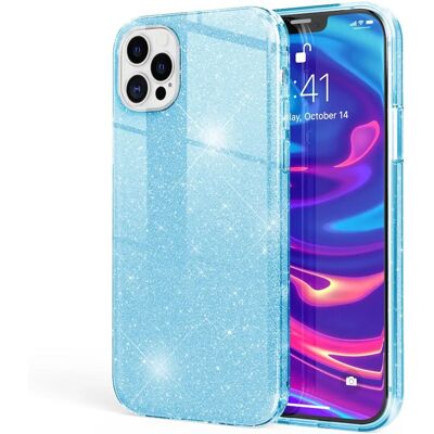 Nalia Glitzer Handyhülle iPhone 12 Pro Max - Smartphone Hülle, Blau Nalia Glitzer Handyhülle iPhone 12 Pro Max - Smartphone Hülle, Blau