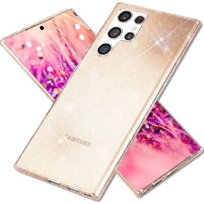 Nalia Galaxy S24 Ultra - Gold Glitter - TPU-Hülle Nalia Galaxy S24 Ultra - Gold Glitter - TPU-Hülle