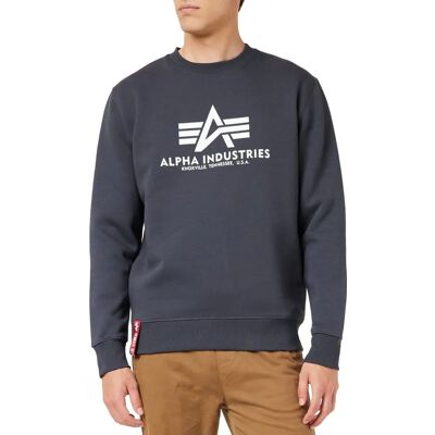 Pull Basique Alpha Industries (178302) - bleu (178302-02) Pull Basique Alpha Industries (178302) - bleu (178302-02)