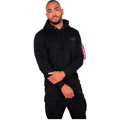 Alpha Industries Felpa con Stampa Posteriore (178318) - nera (178318-03) Alpha Industries Felpa con Stampa Posteriore (178318) - nera (178318-03)