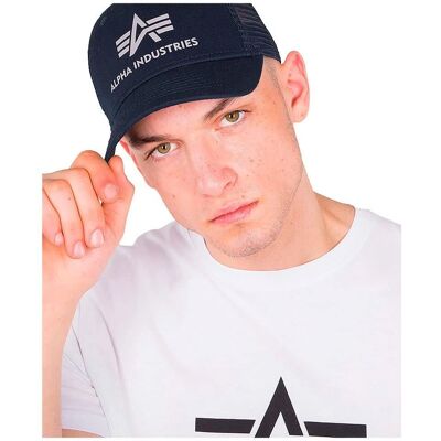 Alpha Industries Casquette Trucker de Base - rep.blue - Publicité Alpha Industries Casquette Trucker de Base - rep.blue - Publicité