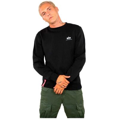 Alpha Industries Basic Sweter Małe Logo (188307) - czarny (188307-03) Alpha Industries Basic Sweter Małe Logo (188307) - czarny (188307-03)