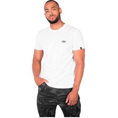 Alpha Industries Podstawowy T Małe Logo (188505) - biały Alpha Industries Podstawowy T Małe Logo (188505) - biały