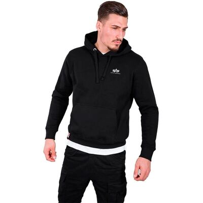Alpha Industries Small Logo Hoodie (196318) - black (196318-03) Alpha Industries Small Logo Hoodie (196318) - black (196318-03)
