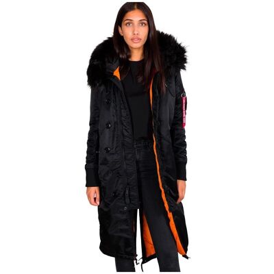 Alpha Industries Fishtail Largo Wmn (198013) - negro Alpha Industries Fishtail Largo Wmn (198013) - negro