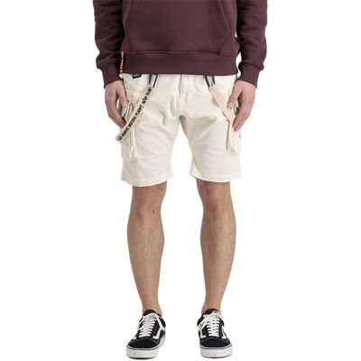 Alpha Industries Homme - Short Utilitaire - Coupe Slim, Blanc Alpha Industries Homme - Short Utilitaire - Coupe Slim, Blanc