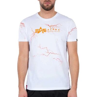 Alpha Industries Lightning All Over Print T-Shirt (106500) - blanca Alpha Industries Lightning All Over Print T-Shirt (106500) - blanca