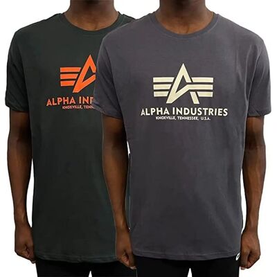 Alpha Industries Heren Basic T-Shirt - 2-Pack Alpha Industries Heren Basic T-Shirt - 2-Pack