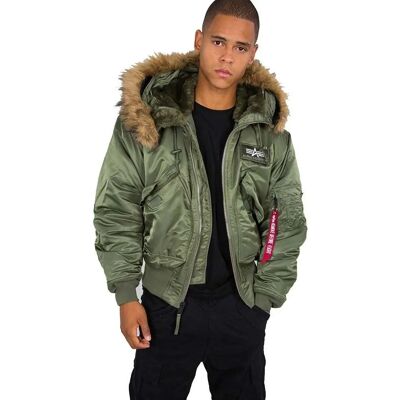 Geacă cu glugă Alpha Industries 144103 - Casual, Verde, Nylon Geacă cu glugă Alpha Industries 144103 - Casual, Verde, Nylon