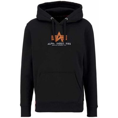 Alpha Industries Basic Rubber Hoodie (178312RB) - zwart (178312RB-003) Alpha Industries Basic Rubber Hoodie (178312RB) - zwart (178312RB-003)
